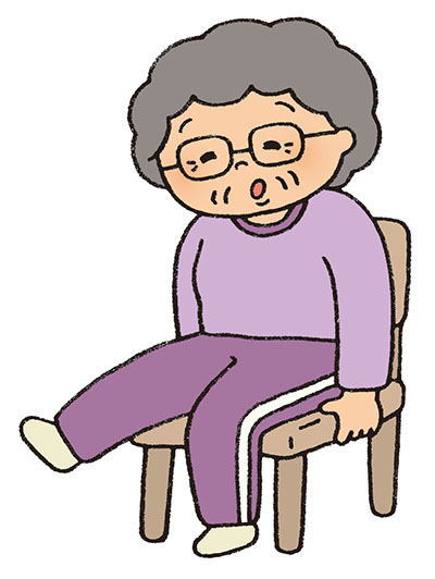 おばあちゃんが膝の運動